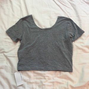 NWT grey crop top
